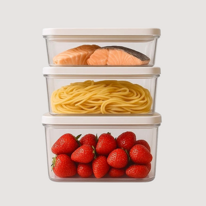 3-teiliges Vakuumbehälter-Set (S, M, L) aus hochwertigem SAN-Polymer, BPA-frei